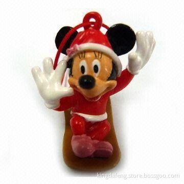 3.3cm Christmas Ornament in Plastic Minnie Mouse Capsule Figure, Made of PVC